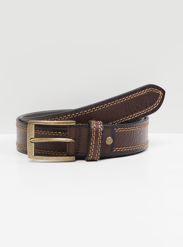 Men Textured Casual Belt 