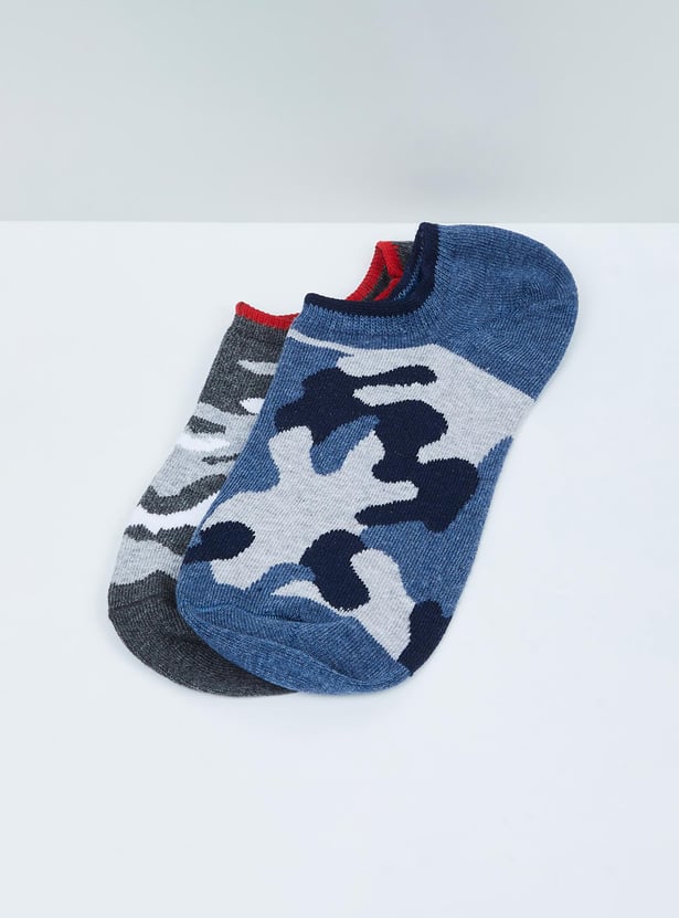 MAX Men Patterned Ankle-Length Socks - Set of 2