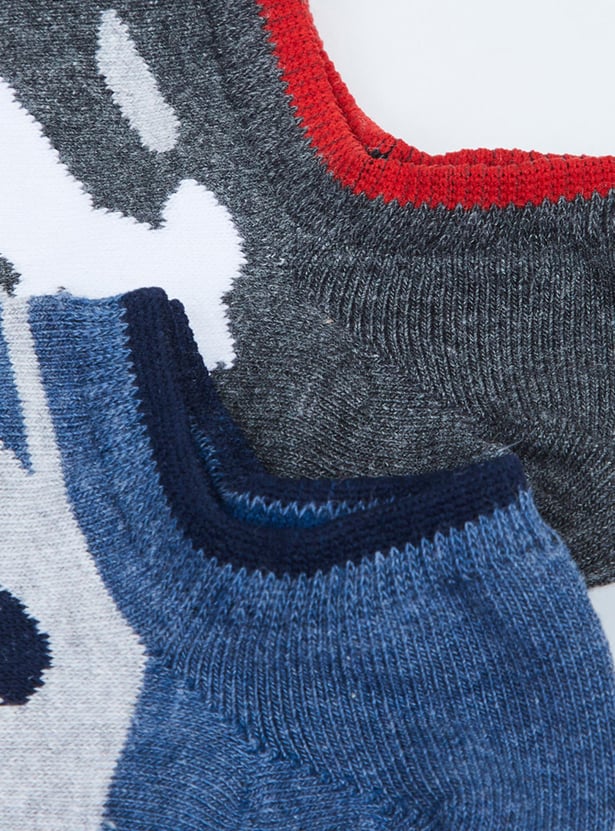 MAX Men Patterned Ankle-Length Socks - Set of 2