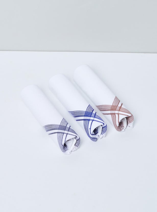 Men Solid Handkerchief- Pack of 3