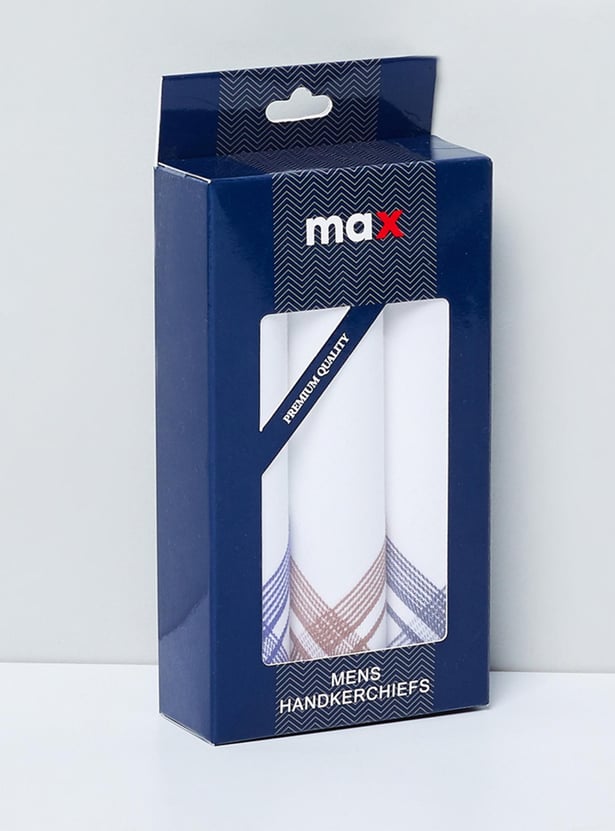 Men Solid Handkerchief- Pack of 3
