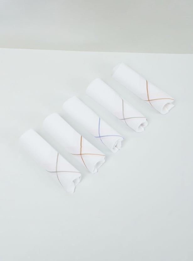 Men Striped Handkerchief- Pack of 5 Pcs.
