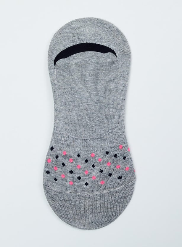 MAX Women Patterned No-Show Socks - Set of 3