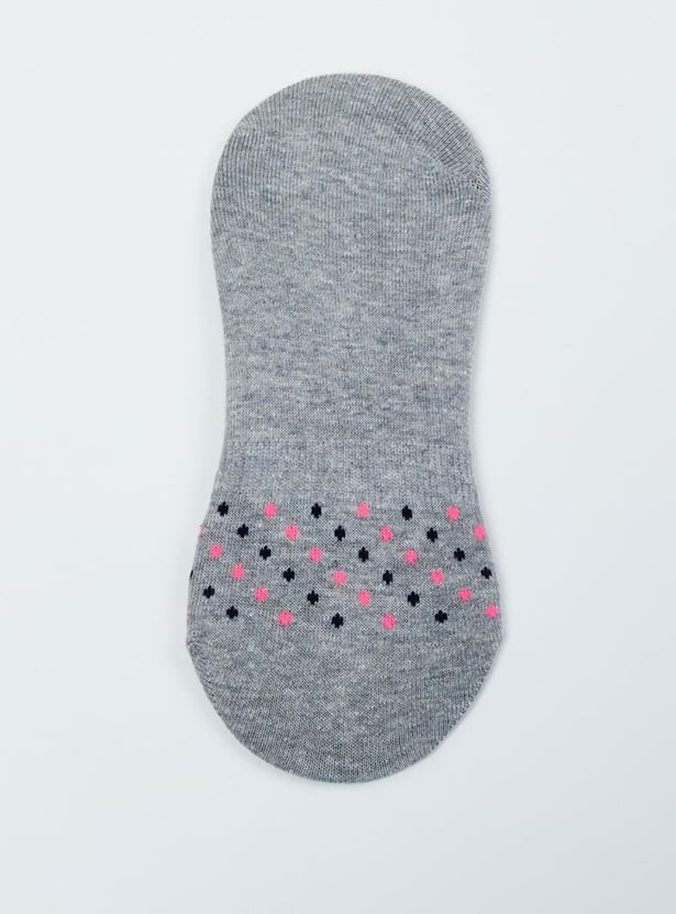 MAX Women Patterned No-Show Socks - Set of 3