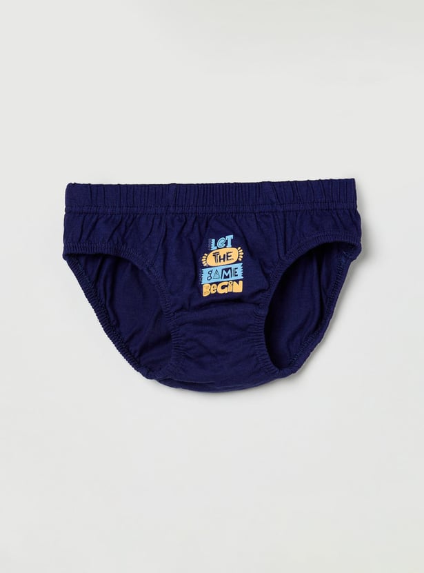 Boys Printed Elasticated Brief - Pack of 3 