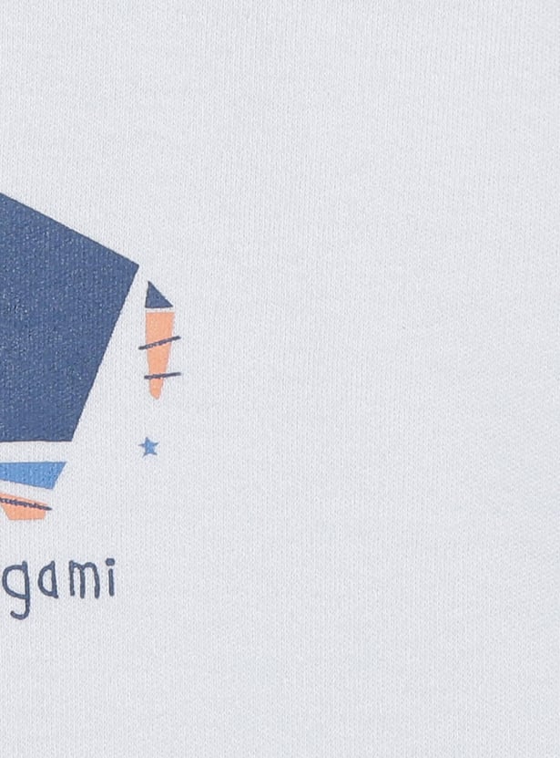 Boys Printed Knitted Bodysuit - Pack of 2