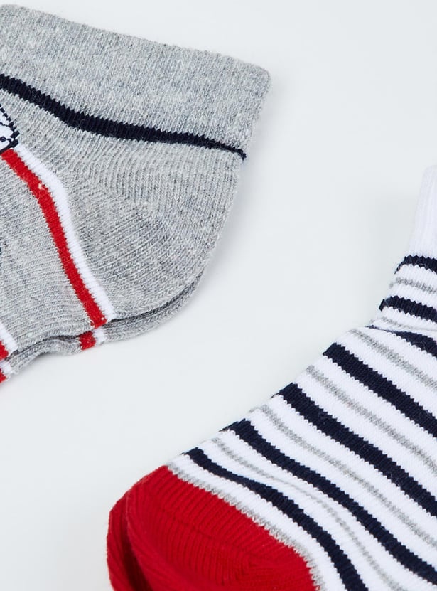 Boys Kids Patterned Ankle-Length Socks - Pack of 2