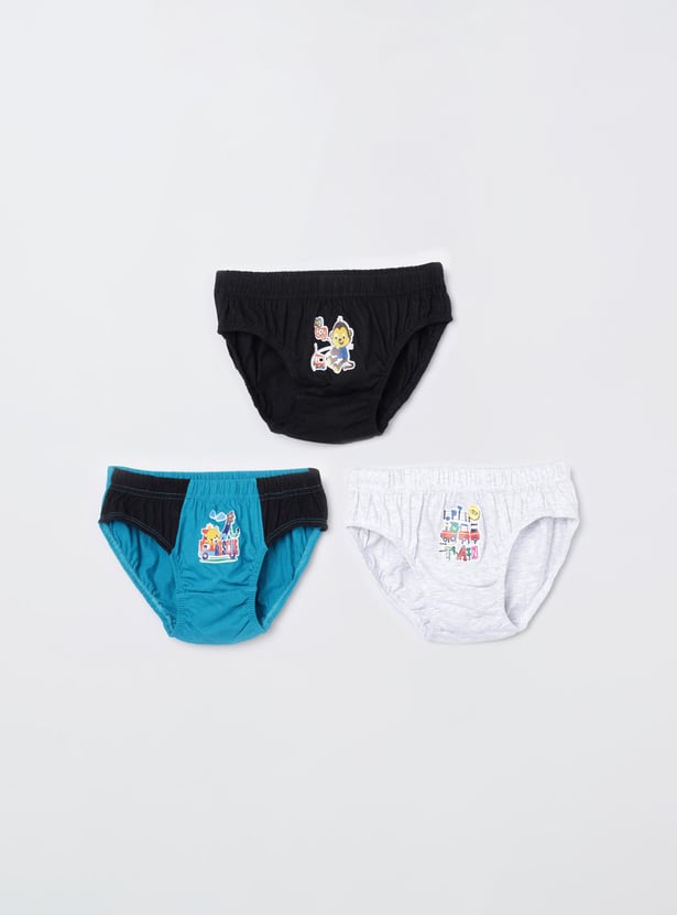 Boys Printed Brief - Pack of 3
