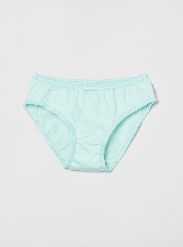 Girls Solid Hipster Panties- Pack of 3