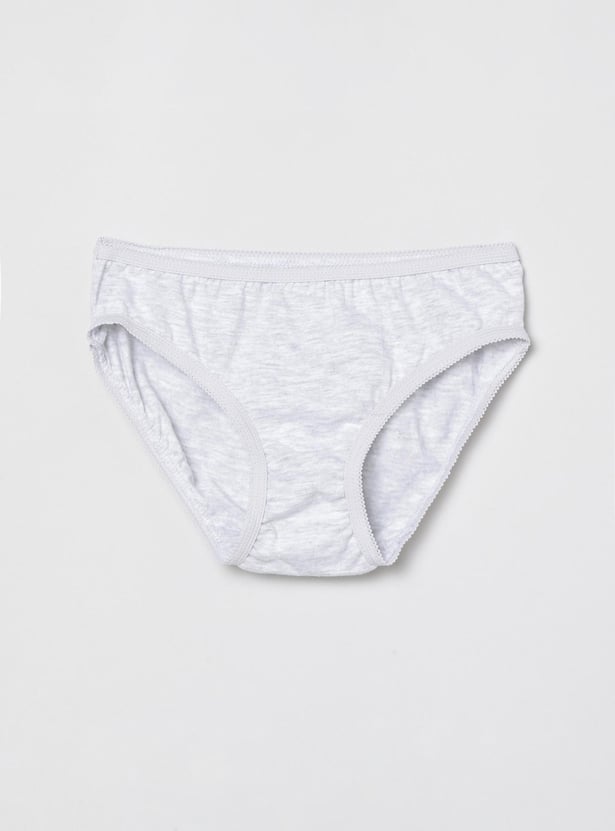 Girls Solid Hipster Panties- Pack of 3