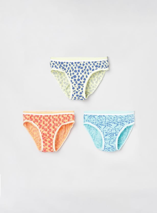 Girls Printed Brief - Pack of 3