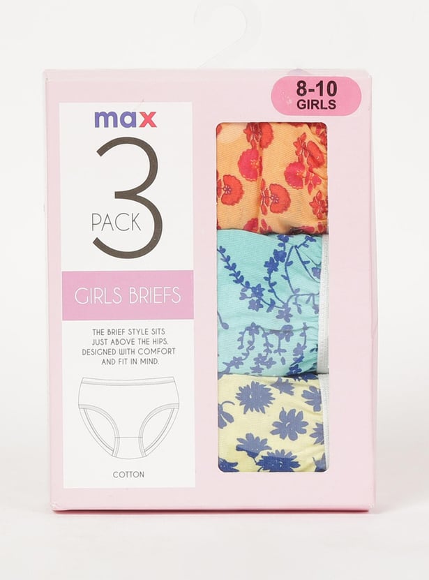 Girls Printed Brief - Pack of 3
