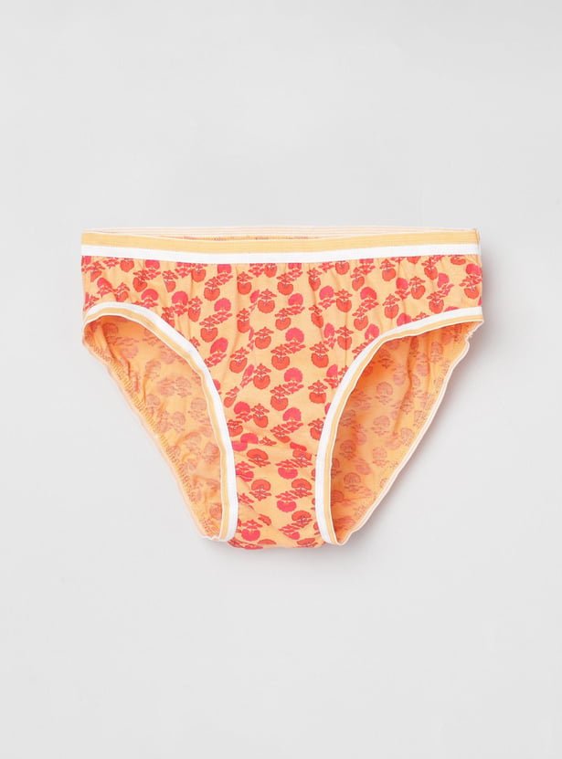 Girls Printed Brief - Pack of 3