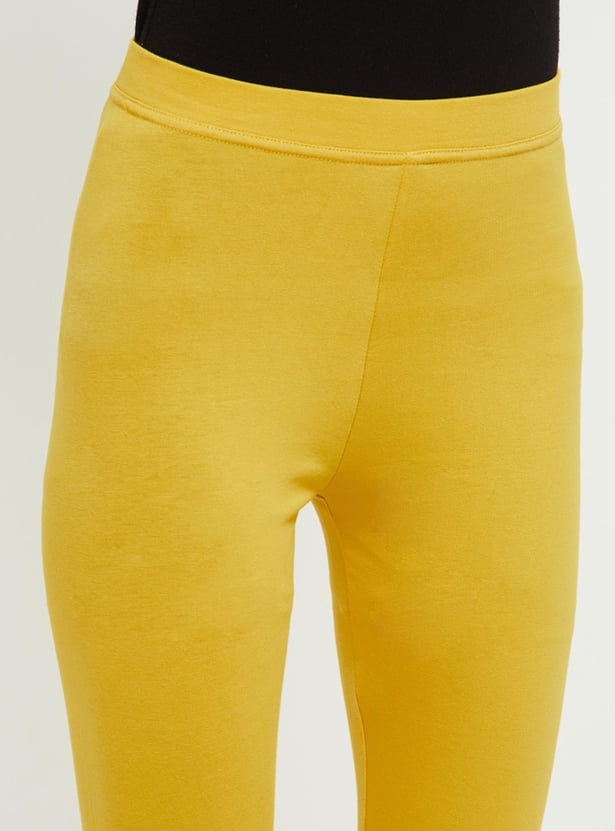 Women Solid Ankle-Length Leggings