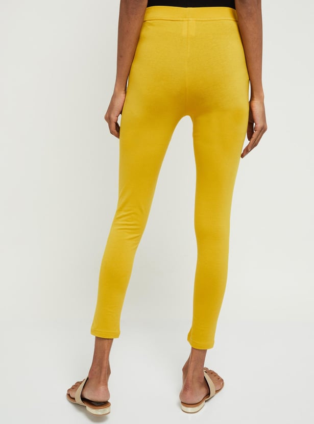 Women Solid Ankle-Length Leggings