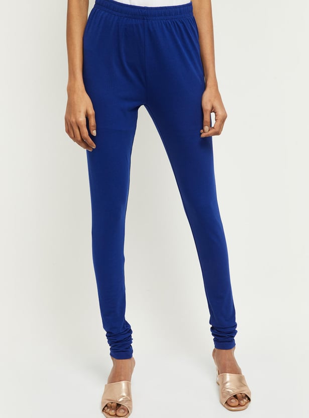 Women Solid Knitted Churidar