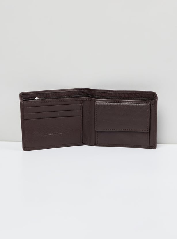 Men Solid Bi-Fold Wallet 