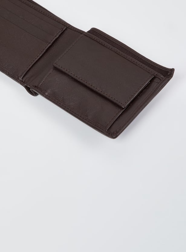 Men Solid Bi-Fold Wallet 