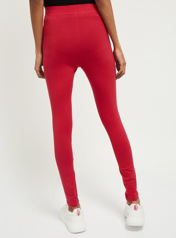 Women Solid Ankle-Length Leggings 