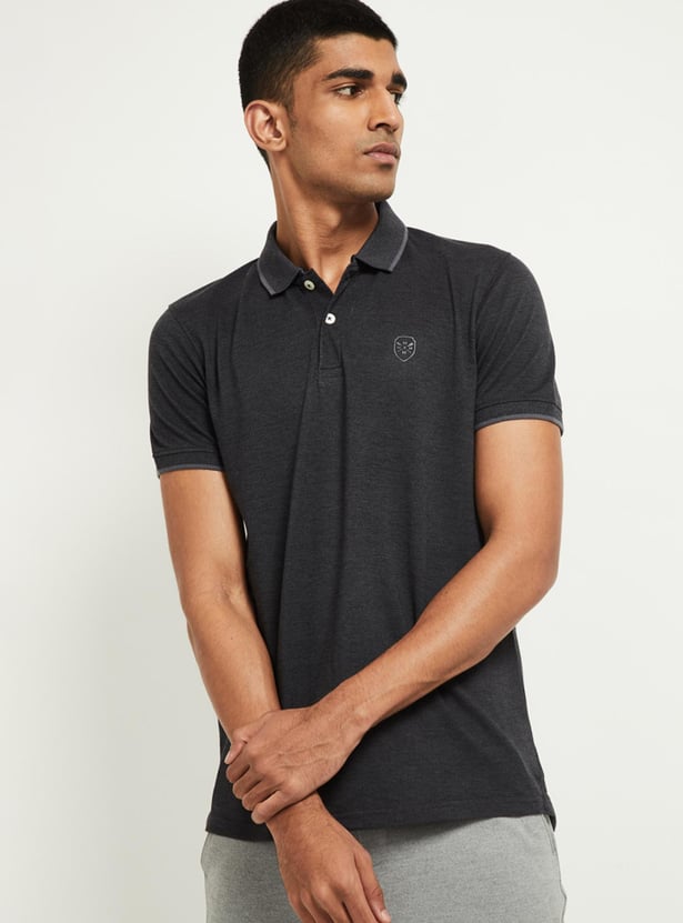 Men Solid Polo T-shirt
