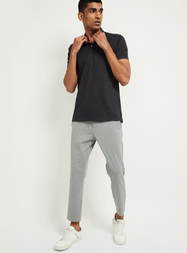 Men Solid Polo T-shirt