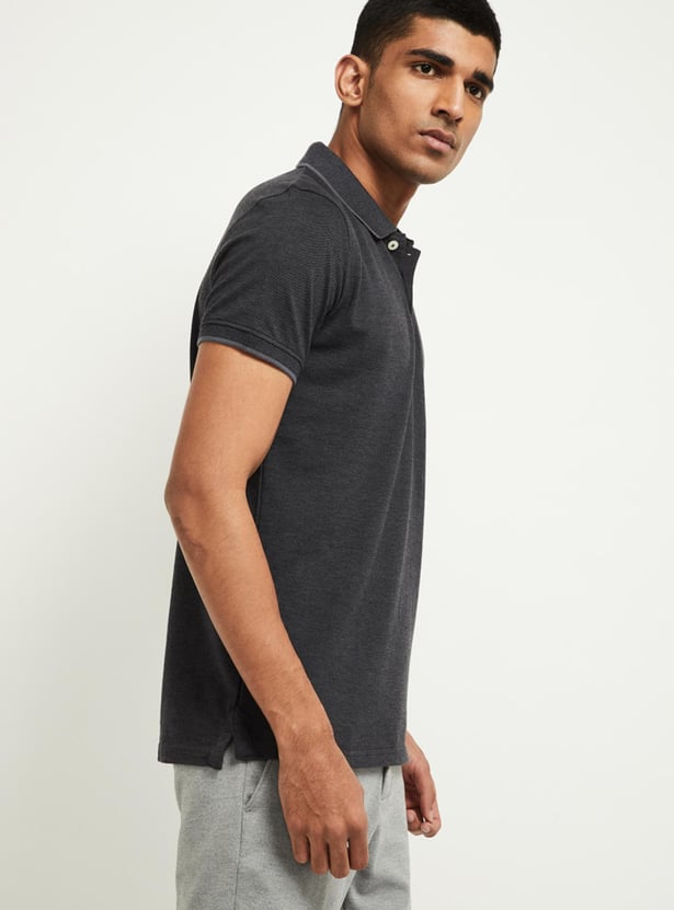 Men Solid Polo T-shirt