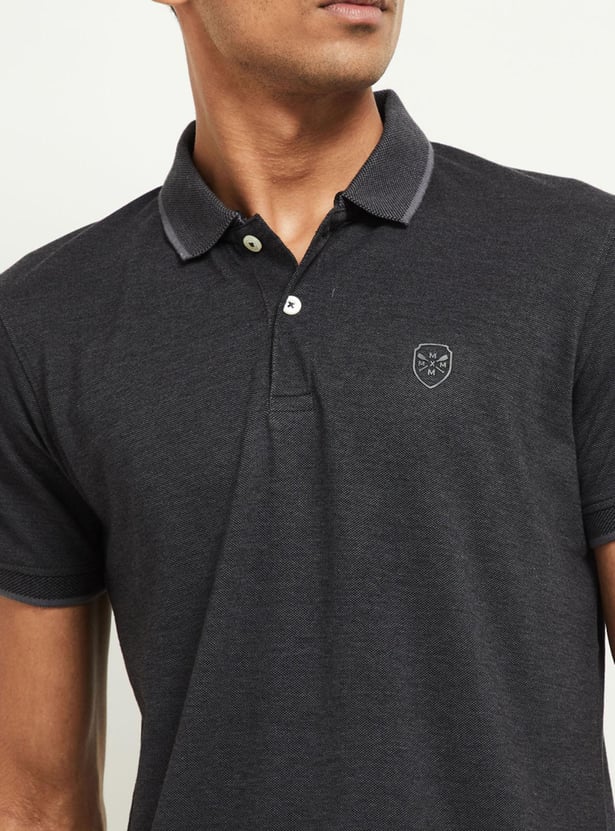 Men Solid Polo T-shirt