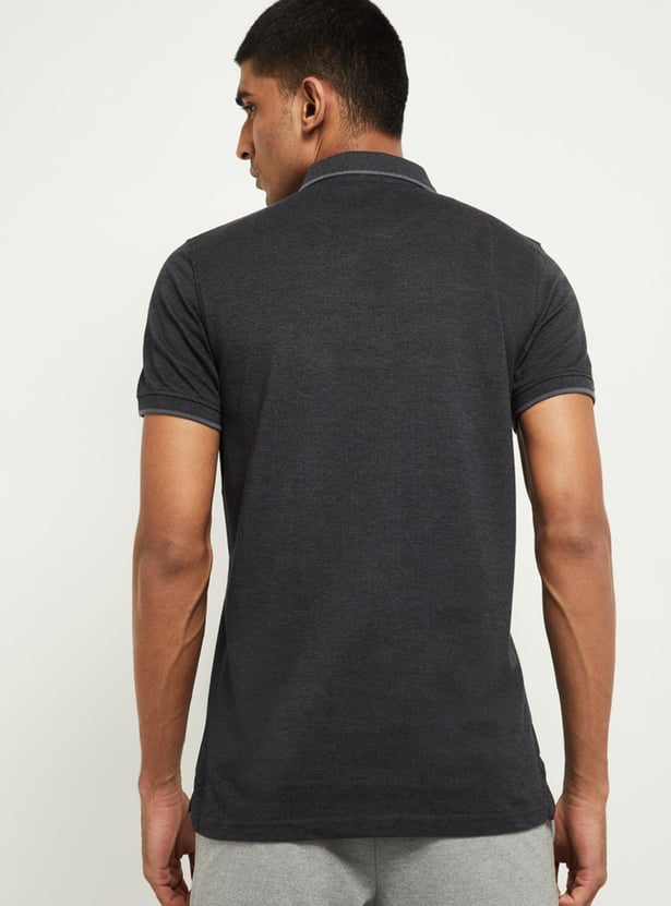 Men Solid Polo T-shirt