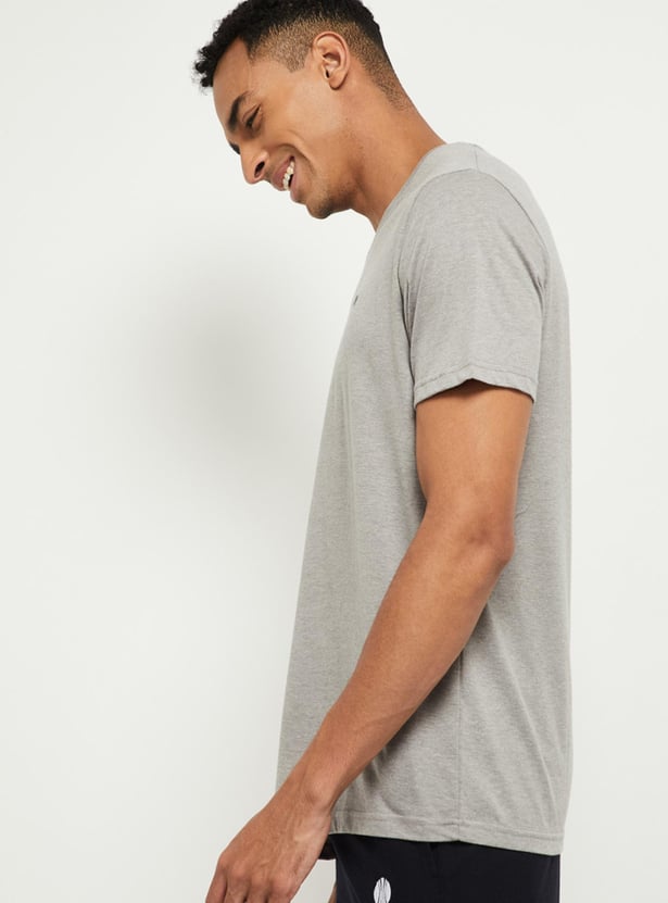 Men Solid Crew Neck Lounge T-shirt