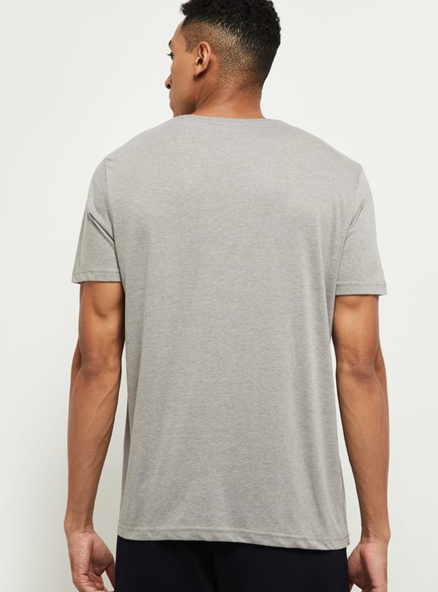 Men Solid Crew Neck Lounge T-shirt