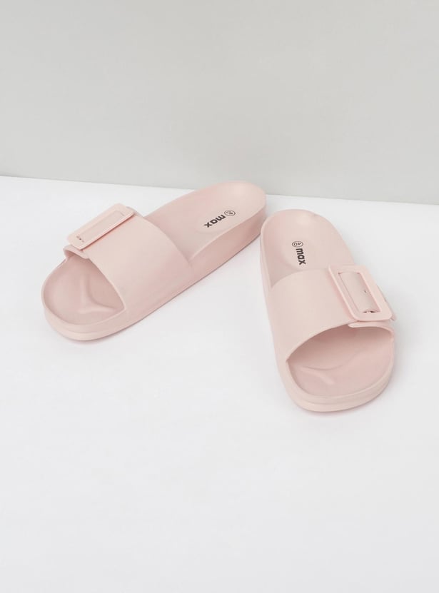 Women Solid Sliders