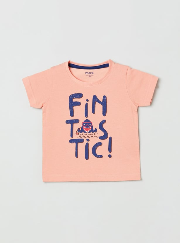 MAX Boys Printed Round Neck T-shirt