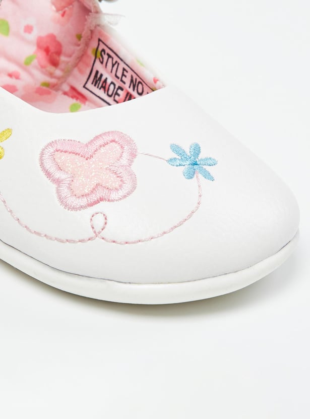 MAX Girls Embroidered Mary Janes