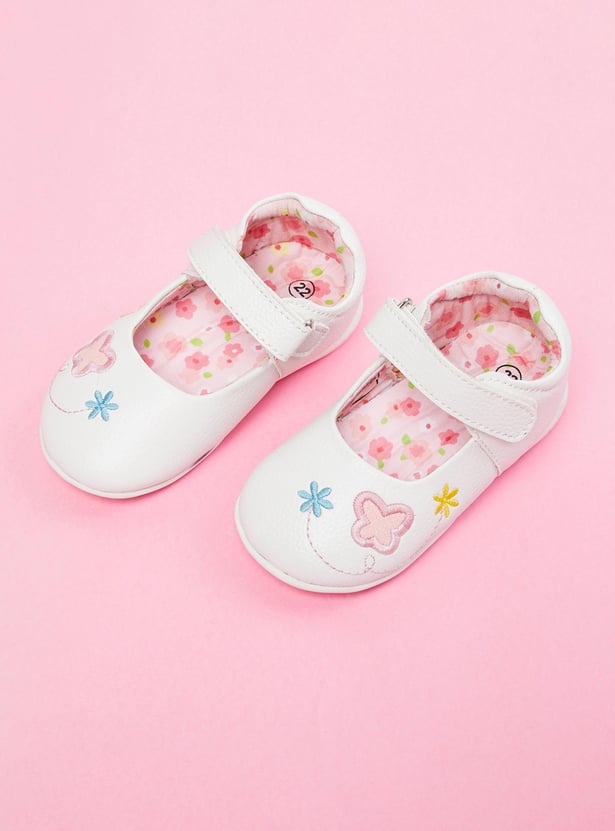 MAX Girls Embroidered Mary Janes
