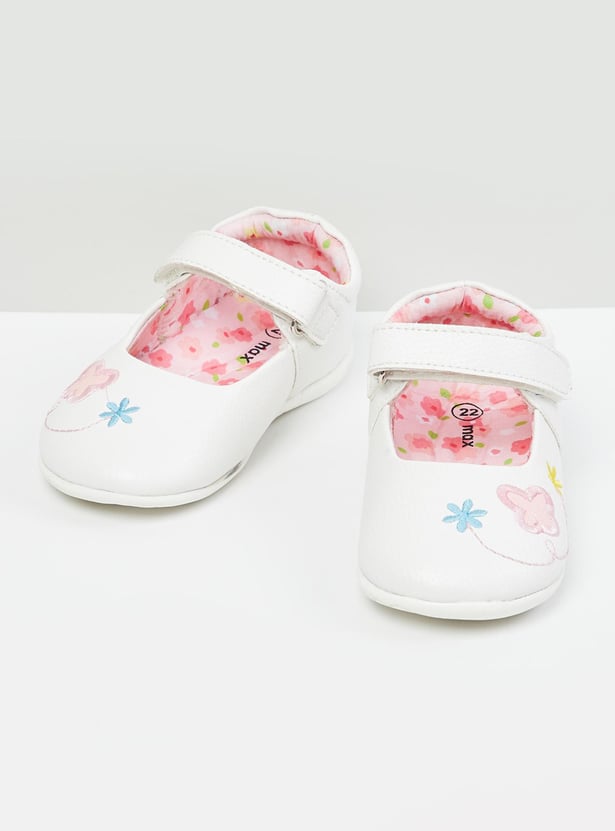 MAX Girls Embroidered Mary Janes