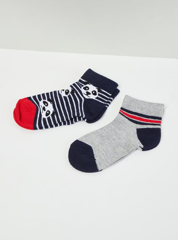 MAX Boys Printed Socks- Pack of 2- 2-4 Y