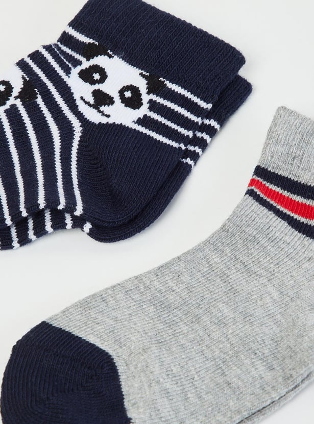 MAX Boys Printed Socks- Pack of 2- 2-4 Y