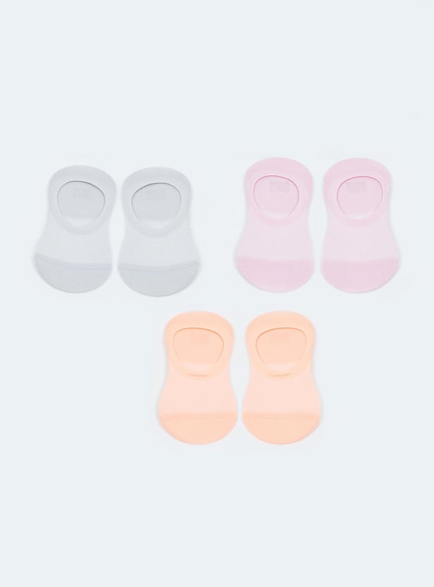 Women Patterned Footlet - Pack of 3 Pairs