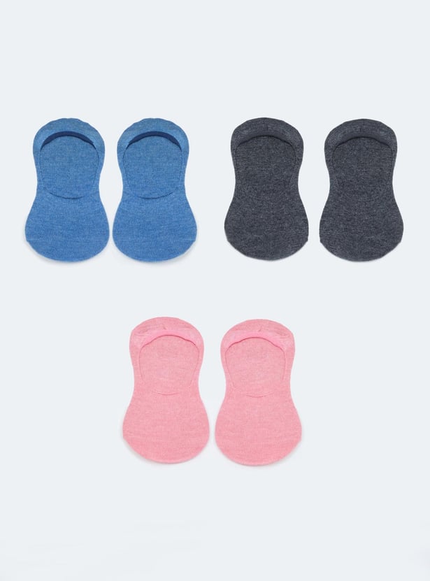 Women Solid Footlet - Pack of 3 Pairs 