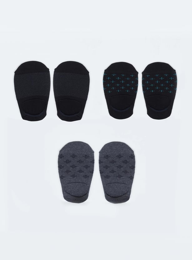 Men Patterned Footlet - Pack of 3 Pairs