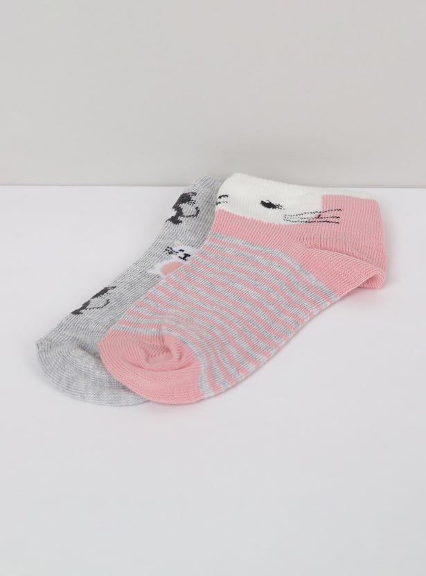 MAX Girls Patterned Socks - Set of 2