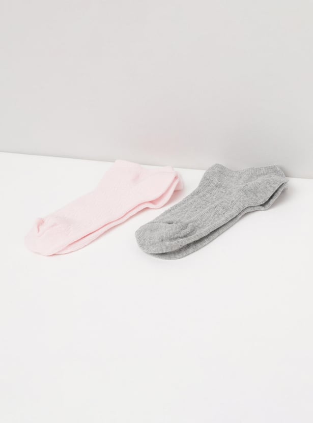 Girls Solid Socks - Pack of 2