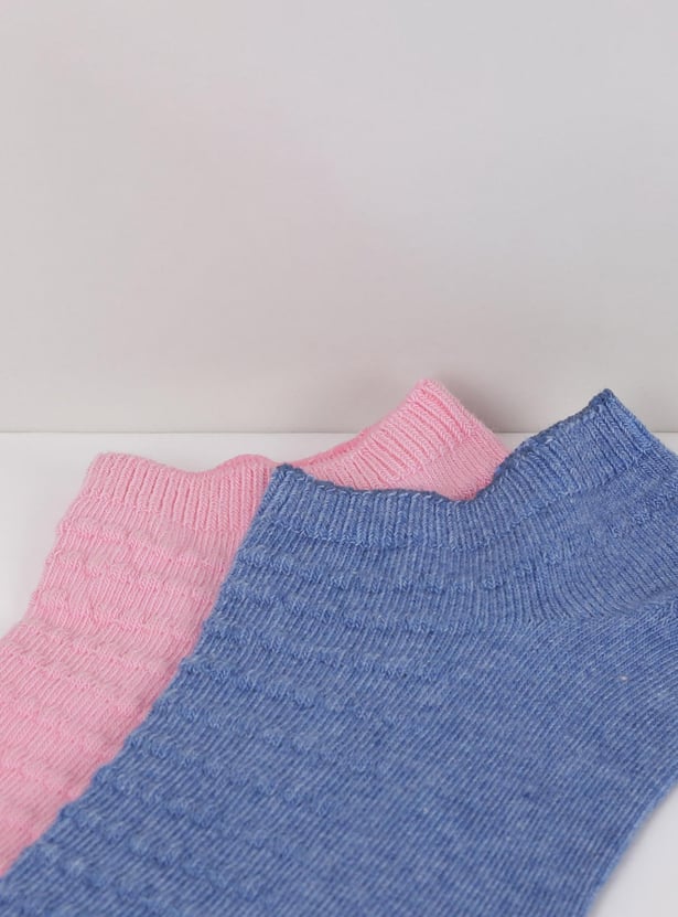 Girls Textured Socks - Pack of 2