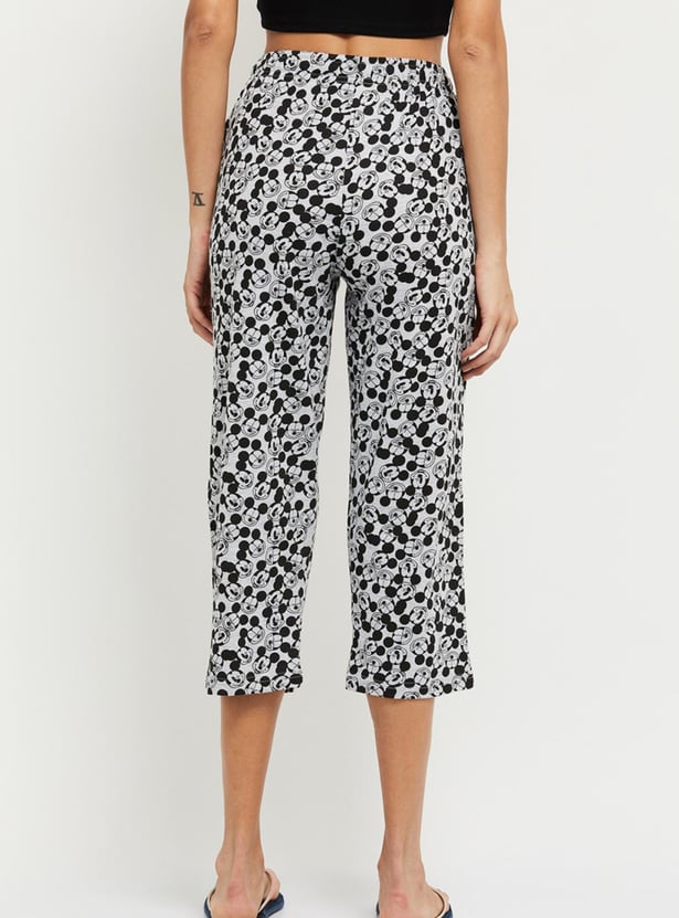 MAX Women Printed Elasticated Capris