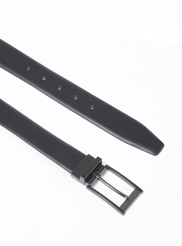 Men Solid Reversible Formal Belt