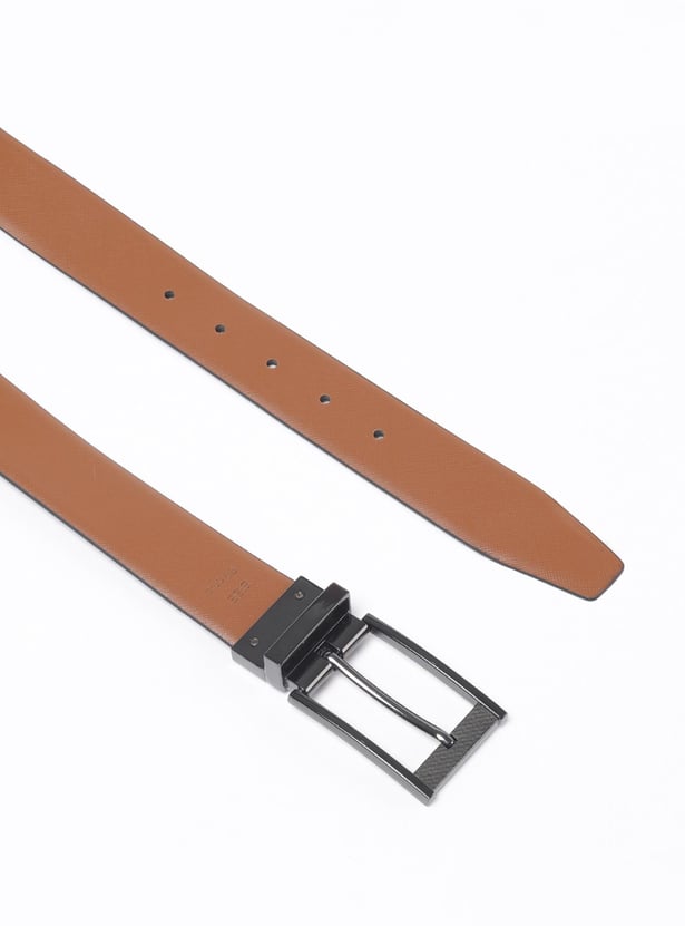 Men Solid Reversible Formal Belt