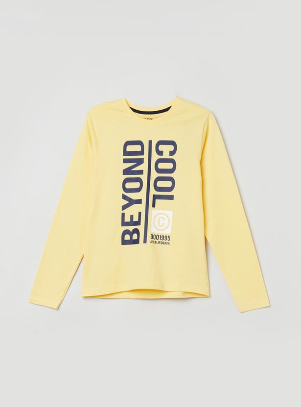 MAX Boys Printed Full Sleeves T-shirt