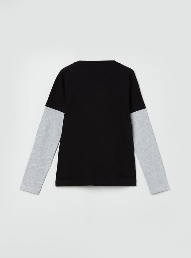 MAX Boys Printed Long Sleeves T-shirt