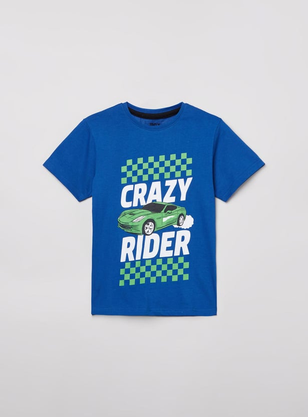 Boys Printed Crew Neck T-shirt