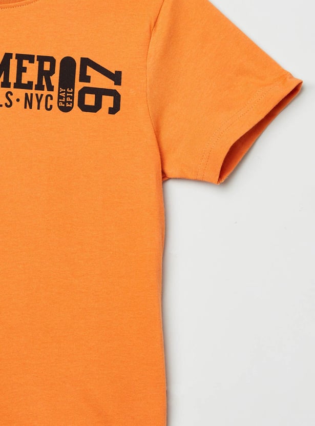 MAX Boys Printed Crew Neck T-shirt